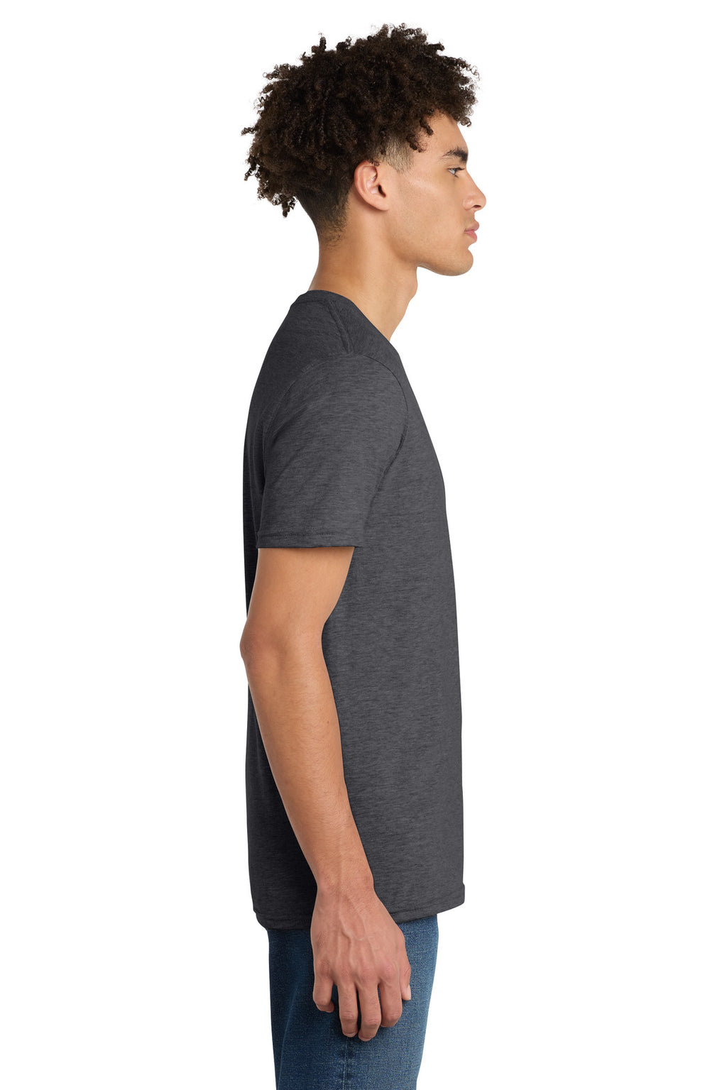 District Very Important Tee V-Neck. DT6500 - Heathered Charcoal - side