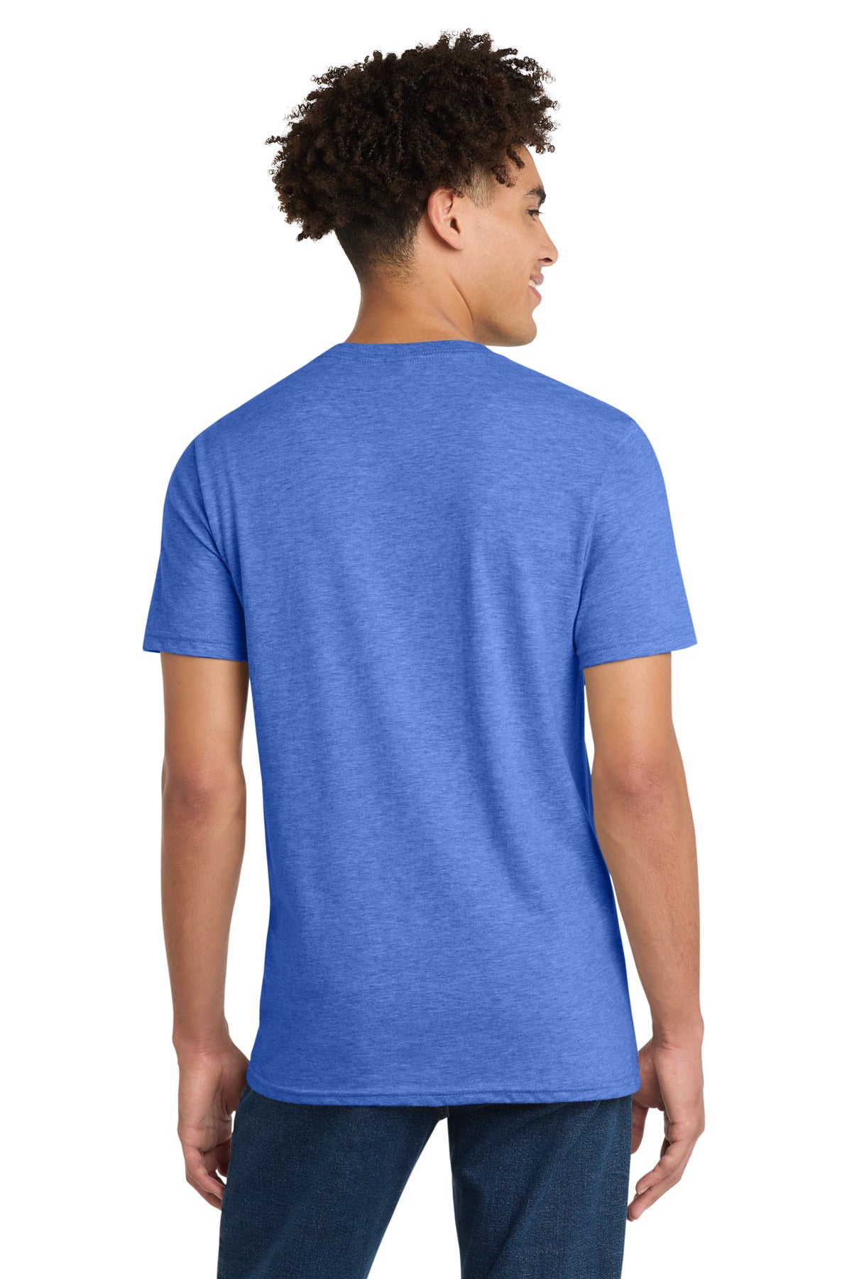 District Very Important Tee V-Neck. DT6500 - Heathered Royal - back