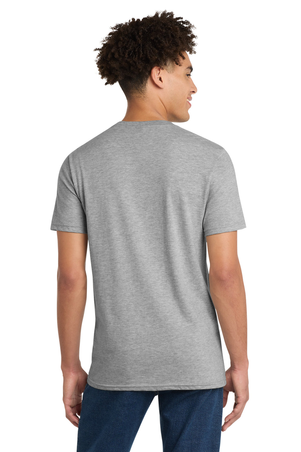 District Very Important Tee V-Neck. DT6500 - Light Heather Grey - back
