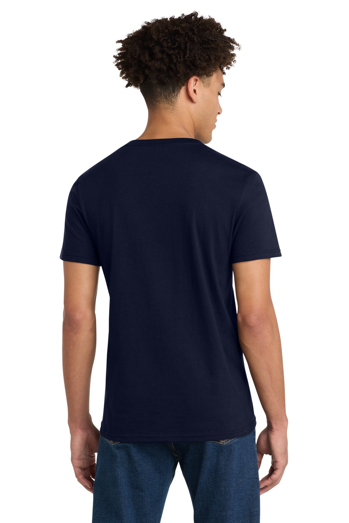 District Very Important Tee V-Neck. DT6500 - New Navy - back