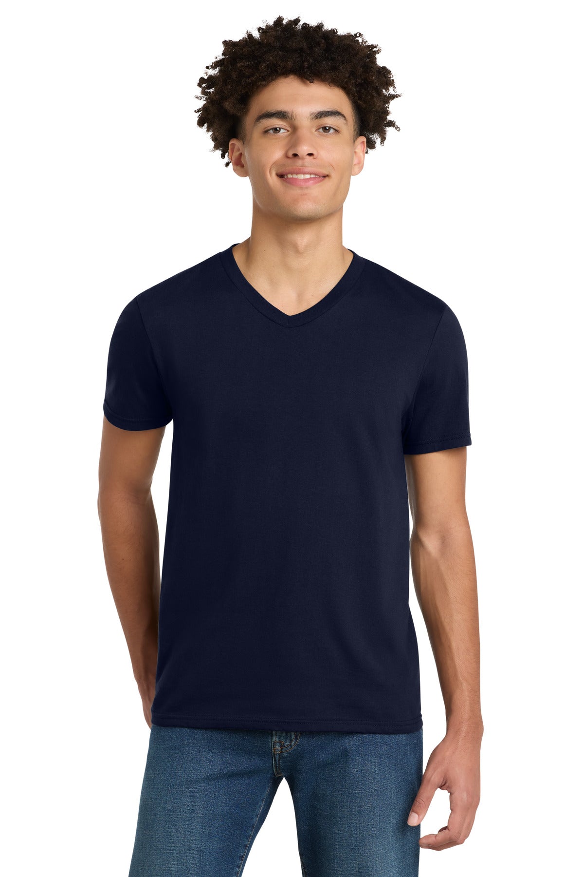 District Very Important Tee V-Neck. DT6500 - New Navy - front