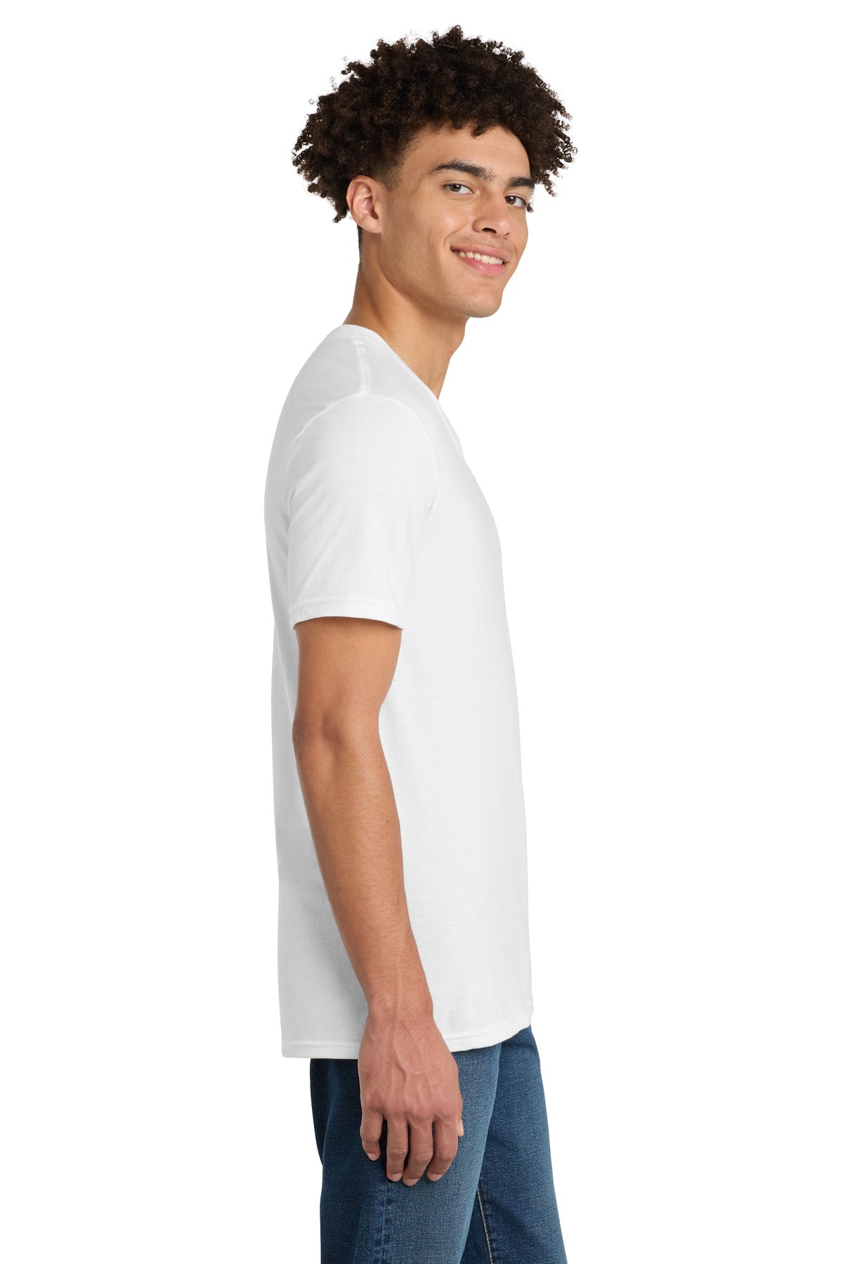 District Very Important Tee V-Neck. DT6500 - White - side