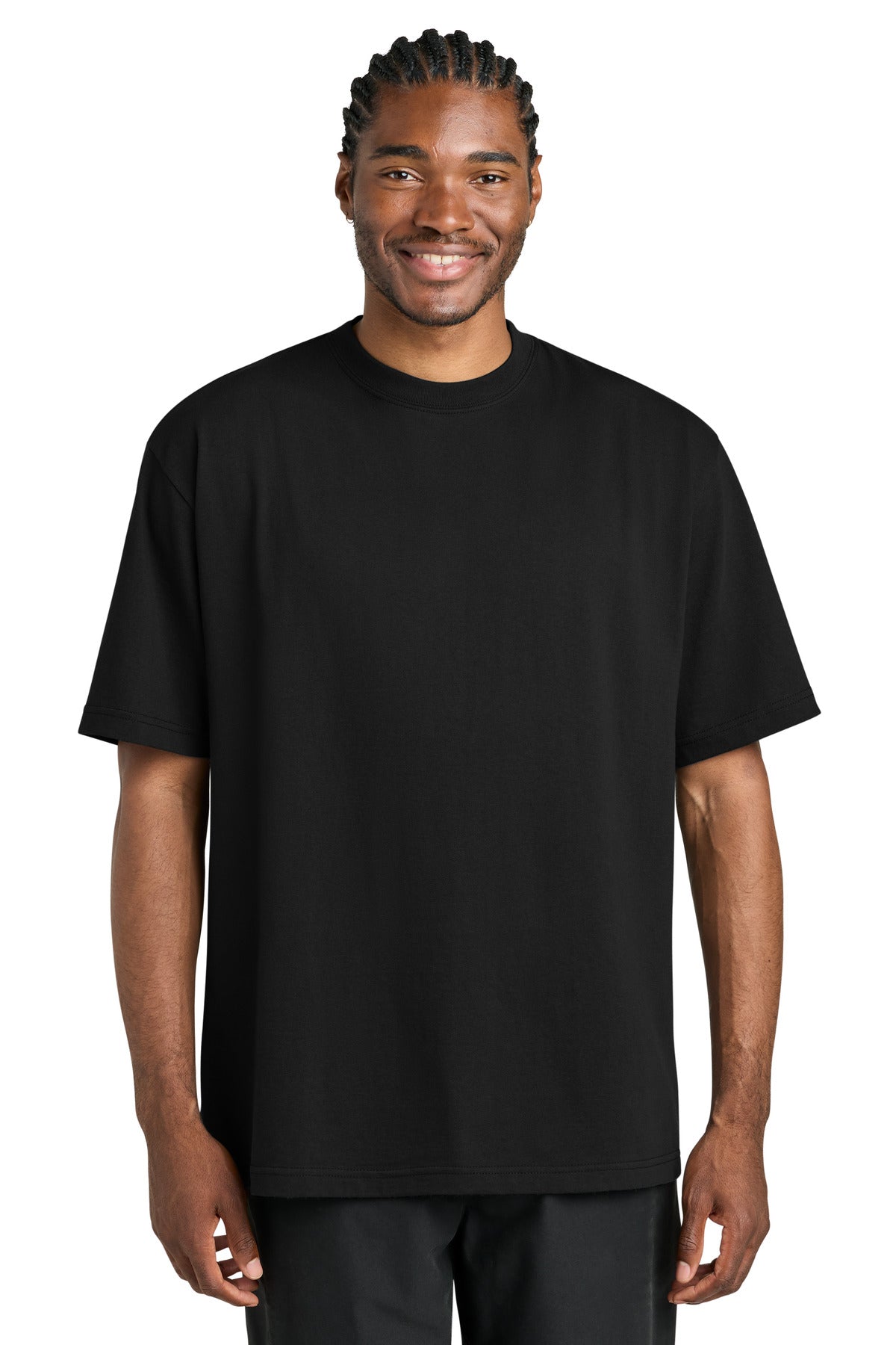 District 7-Oz. Gritty Tee DT7075 - Black - front