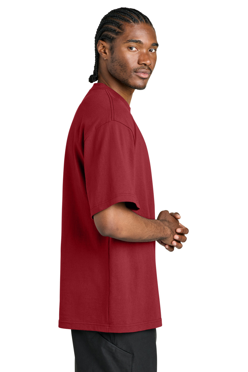 District 7-Oz. Gritty Tee DT7075 - Cherrywood - side