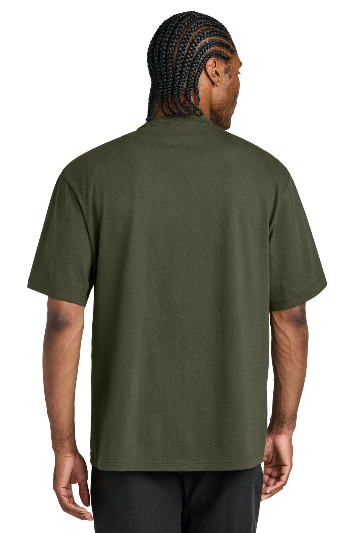District 7-Oz. Gritty Tee DT7075 - Dark Olive - back