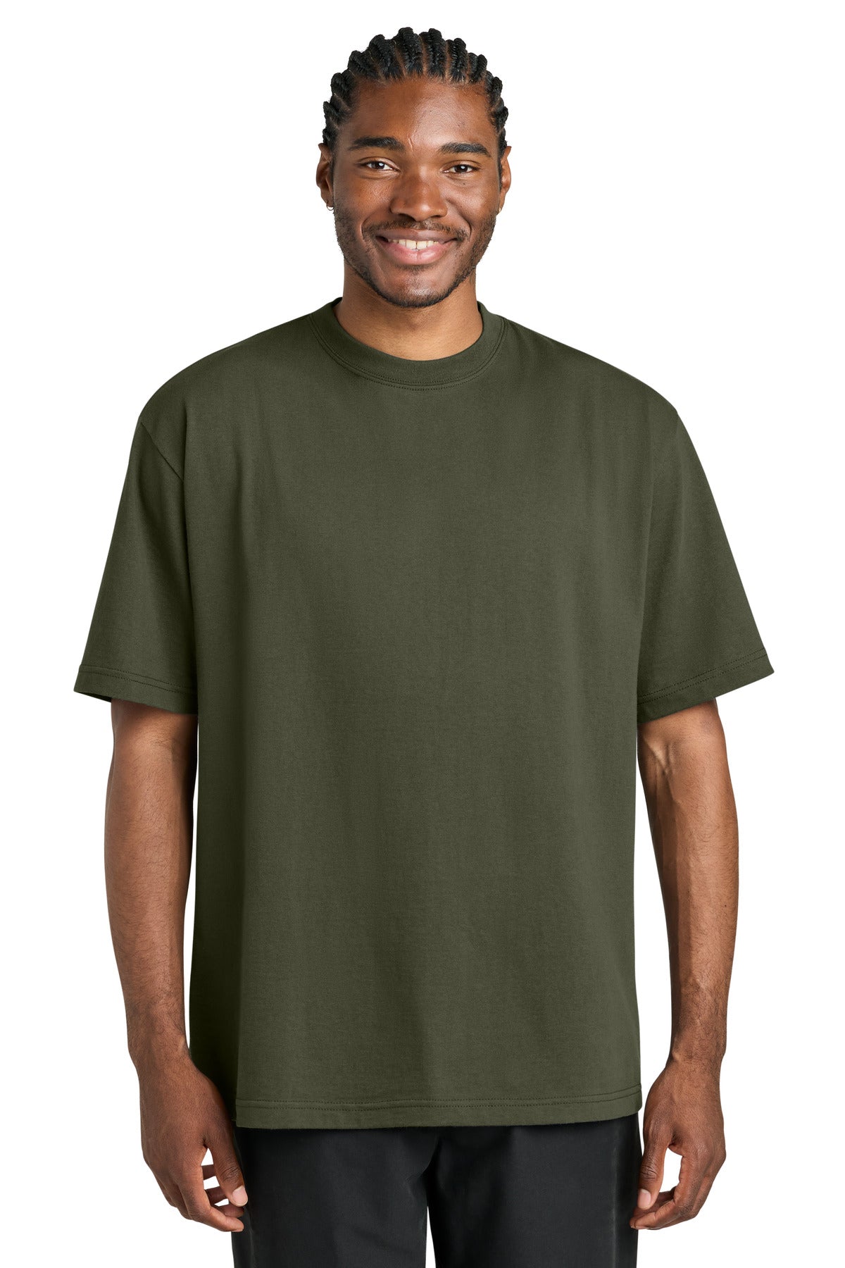 District 7-Oz. Gritty Tee DT7075 - Dark Olive - front