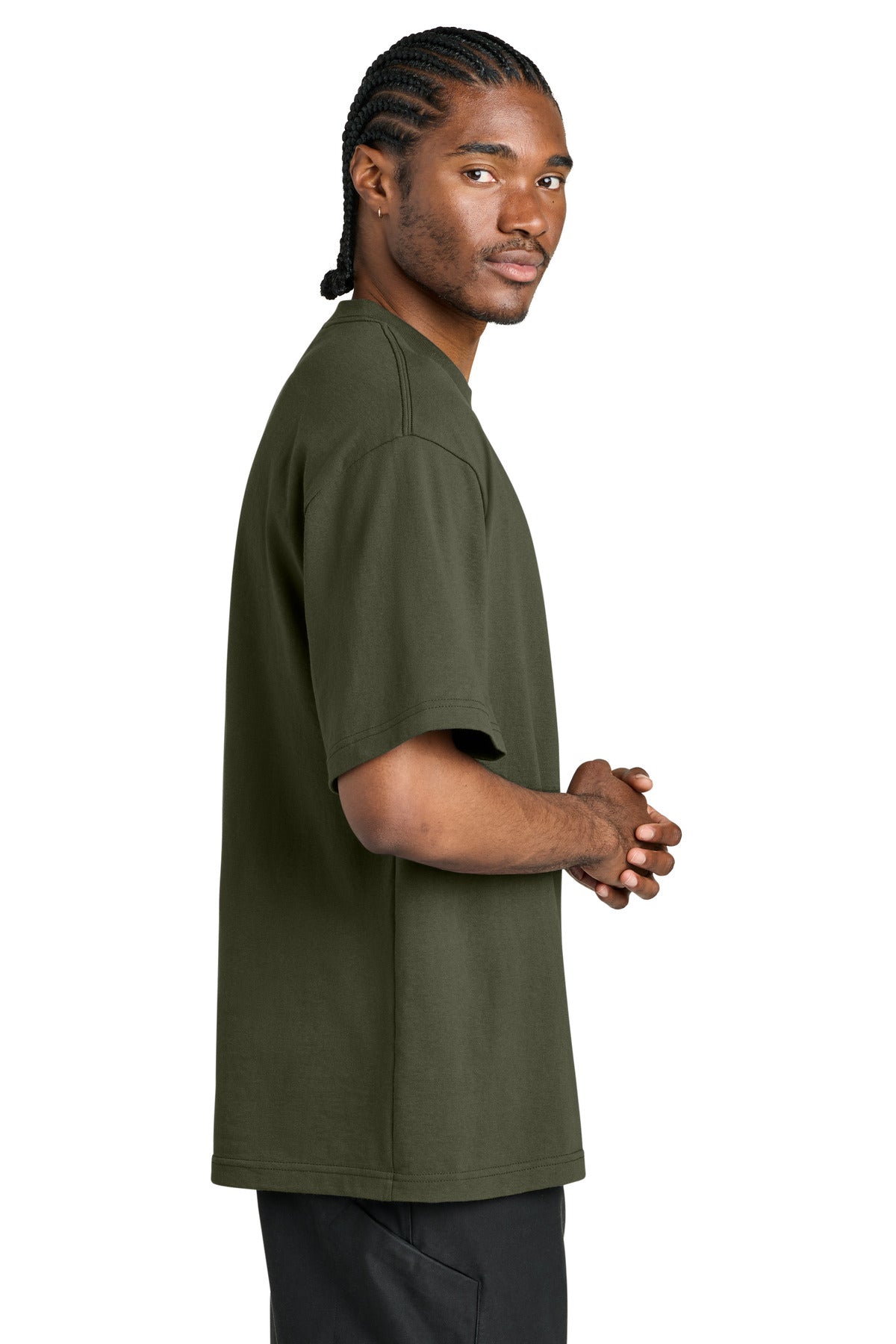 District 7-Oz. Gritty Tee DT7075 - Dark Olive - side