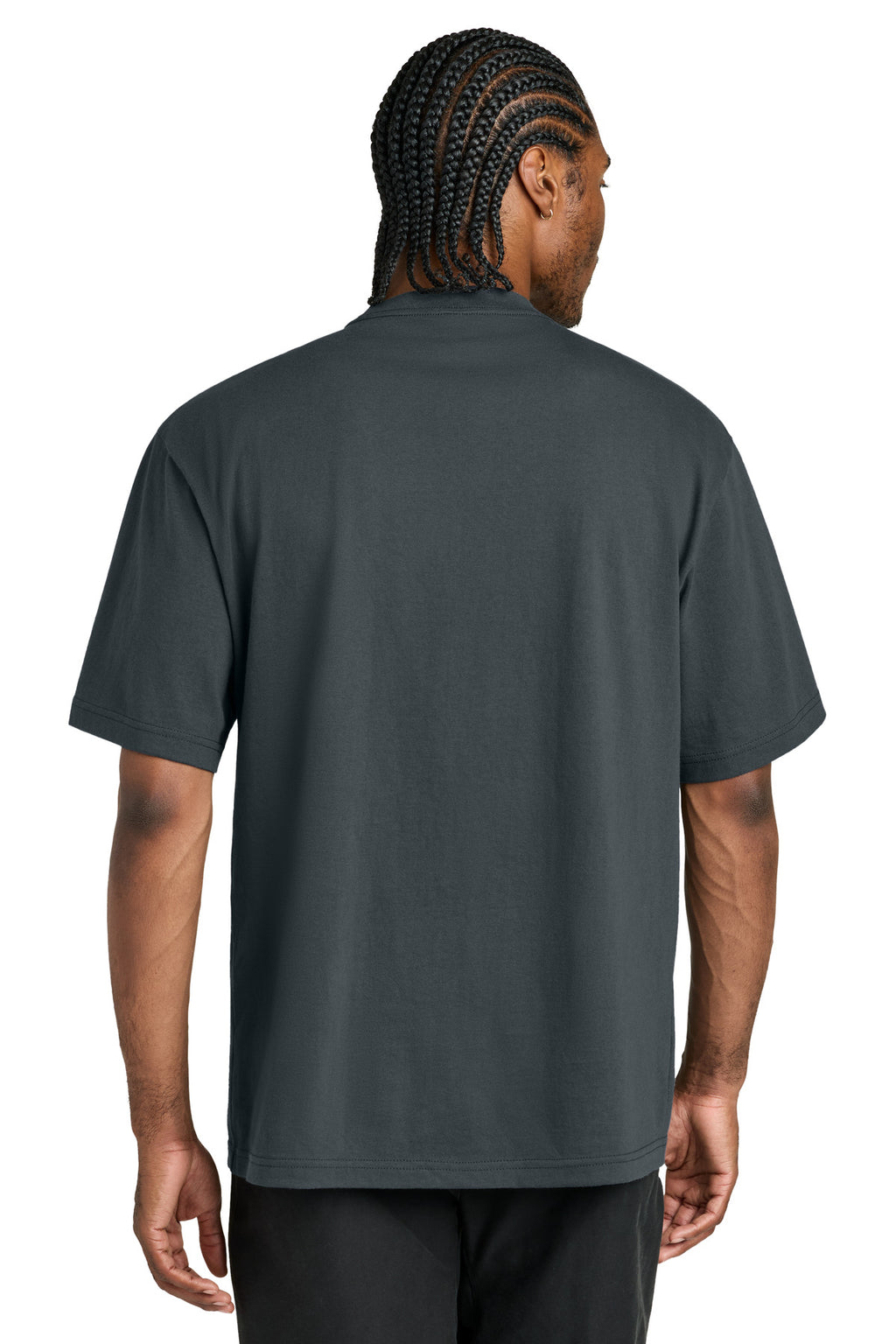 District 7-Oz. Gritty Tee DT7075 - Graphite - back