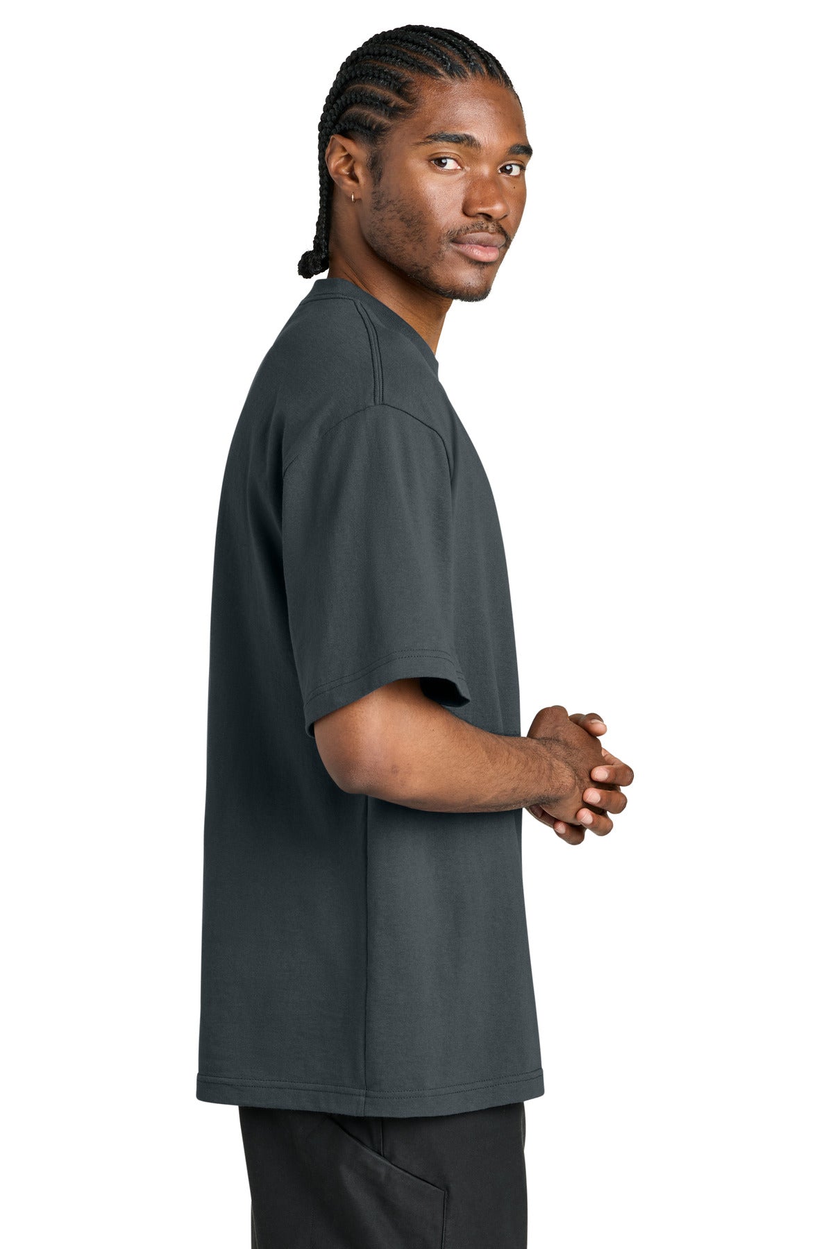 District 7-Oz. Gritty Tee DT7075 - Graphite - side