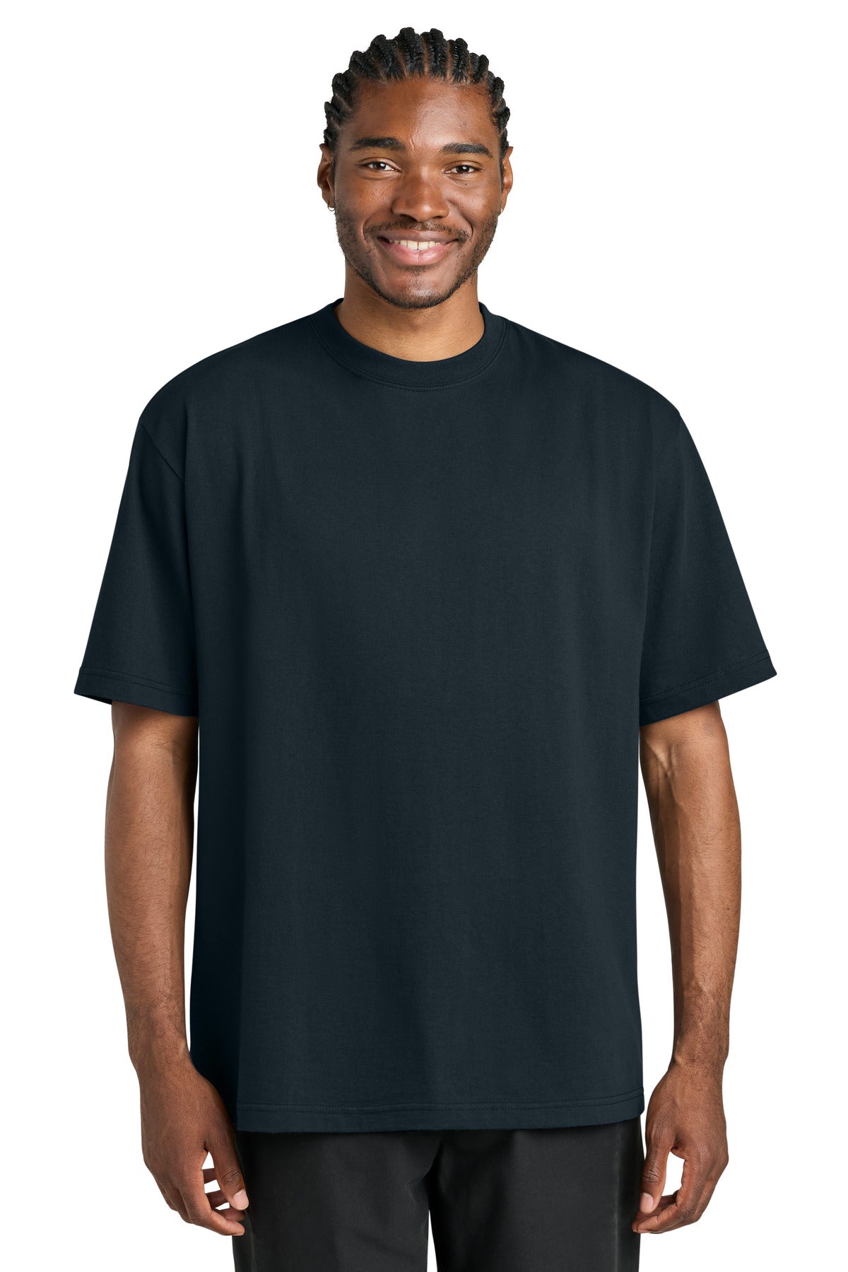 District 7-Oz. Gritty Tee DT7075 - Navy Blue - front