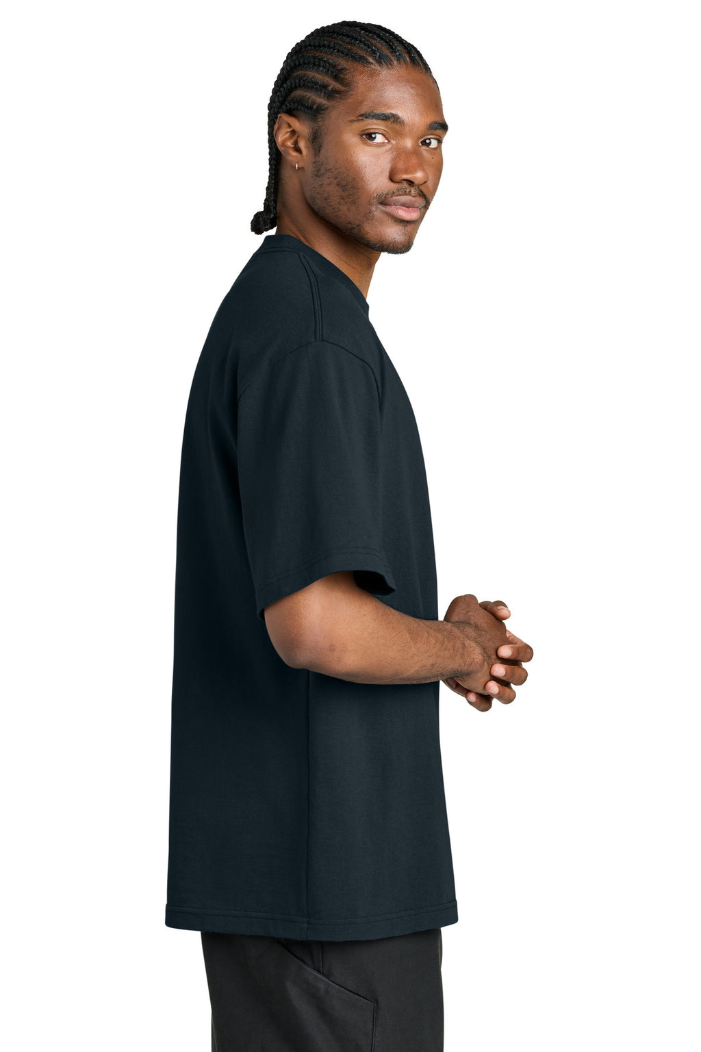District 7-Oz. Gritty Tee DT7075 - Navy Blue - side