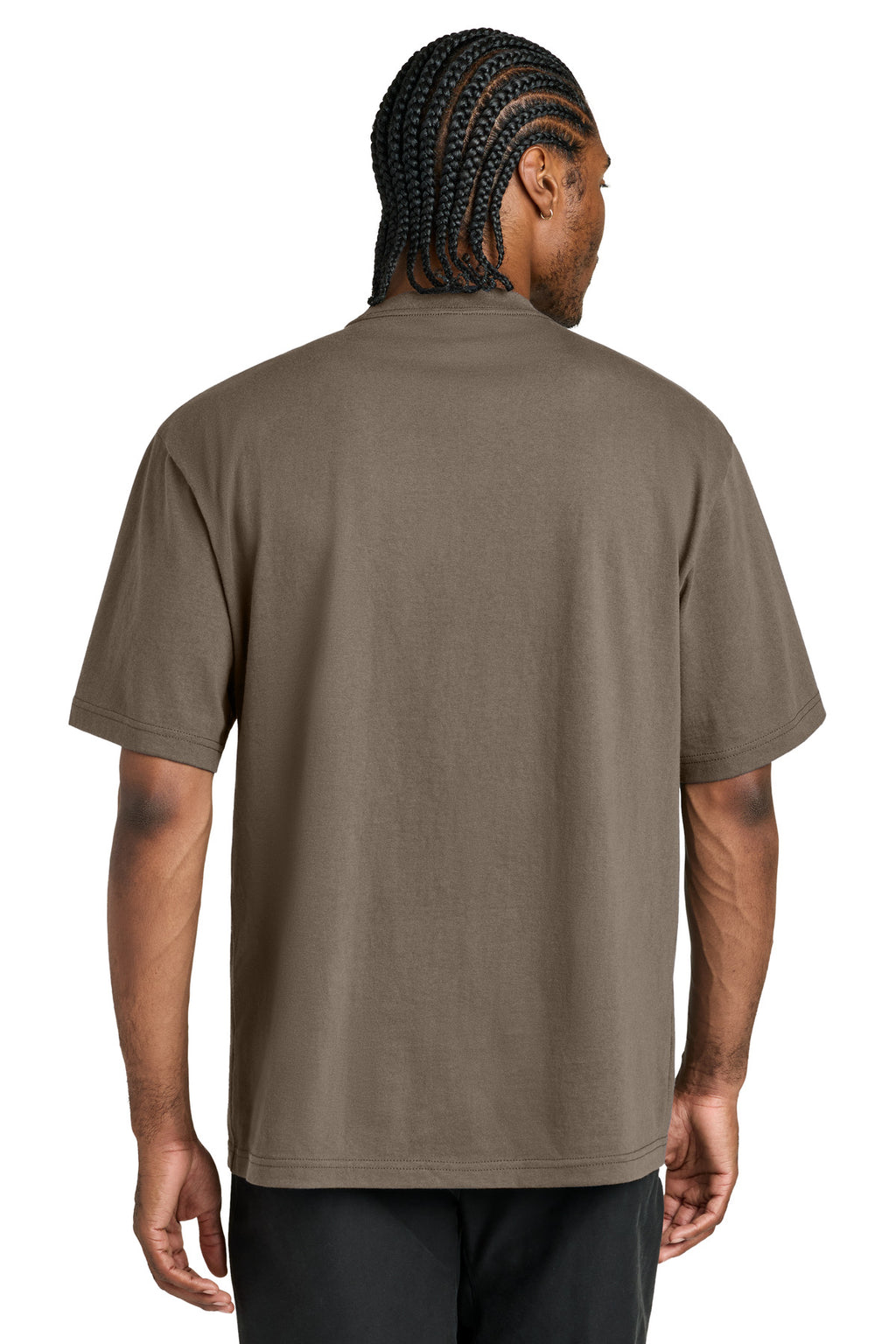 District 7-Oz. Gritty Tee DT7075 - Warm Taupe - back