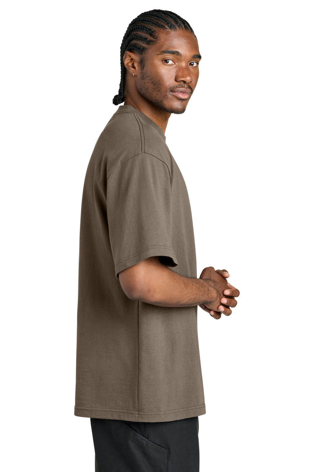 District 7-Oz. Gritty Tee DT7075 - Warm Taupe - side