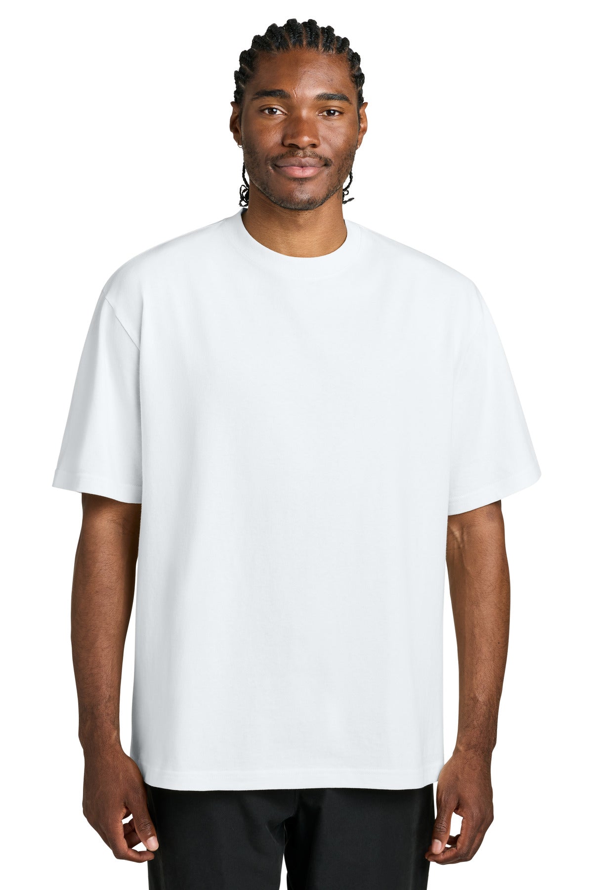 District 7-Oz. Gritty Tee DT7075 - White - front