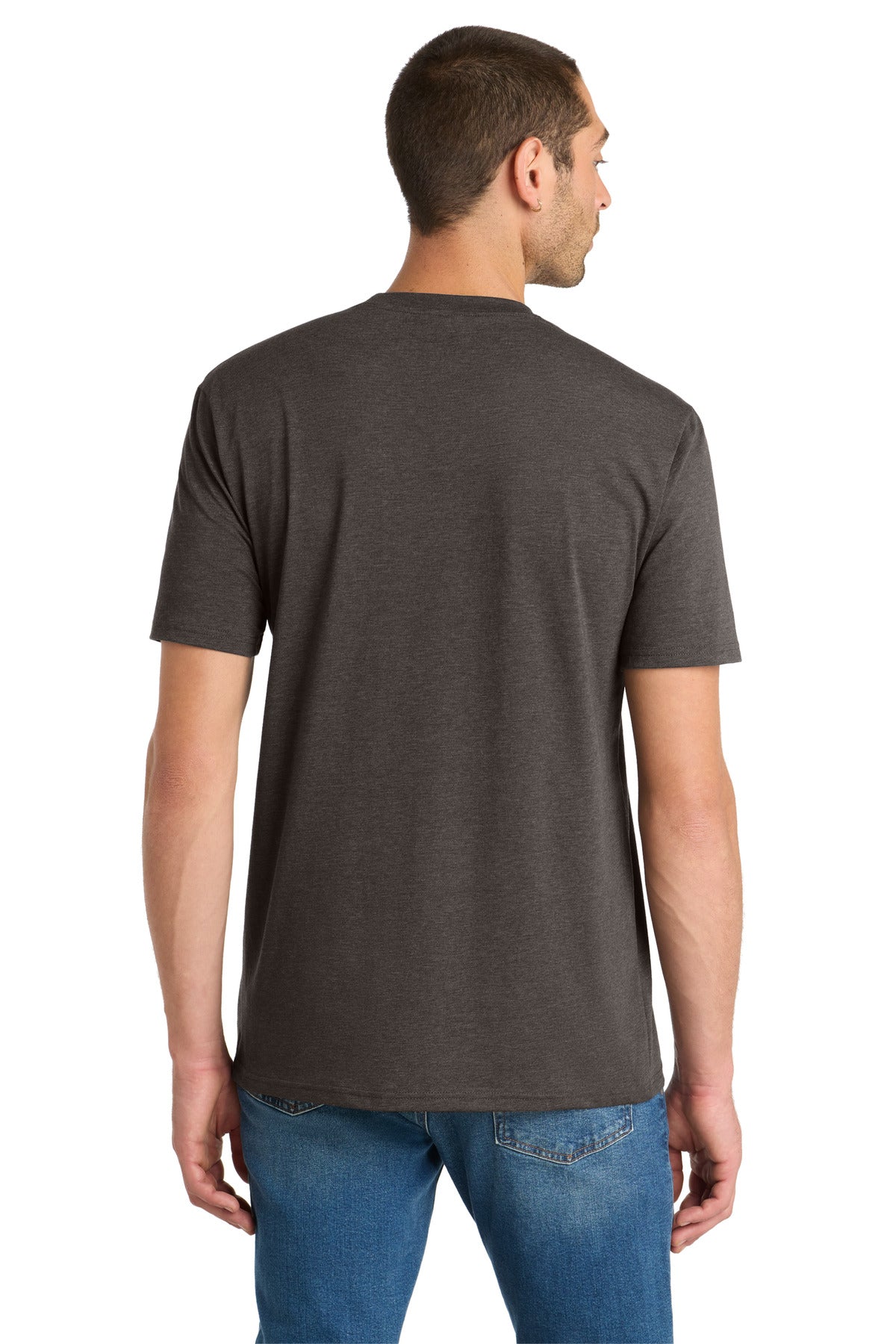 District Flex Tee DT7500 - Heathered Charcoal - back