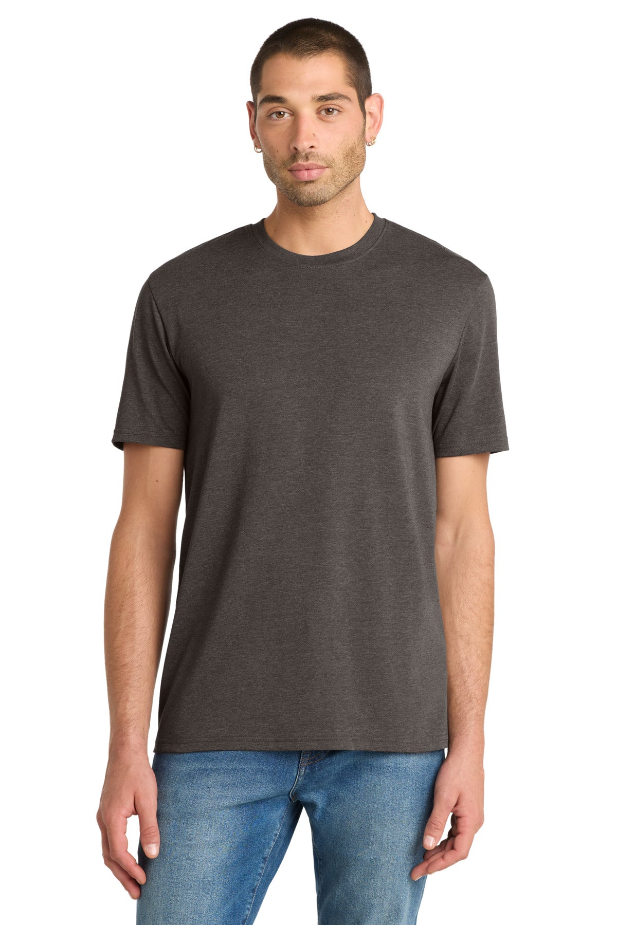 District Flex Tee DT7500 - Heathered Charcoal - front