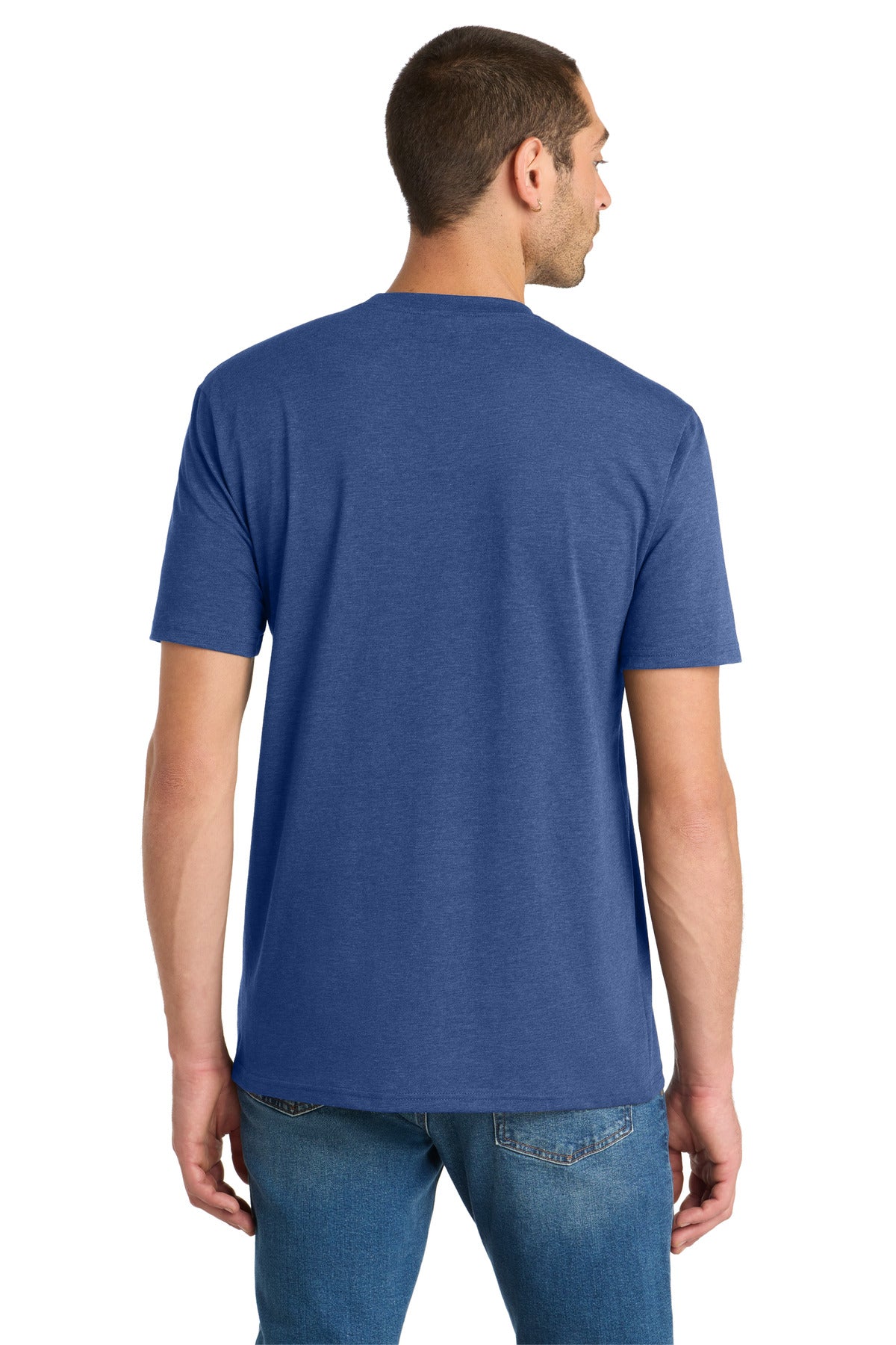 District Flex Tee DT7500 - Heathered Deep Royal - back