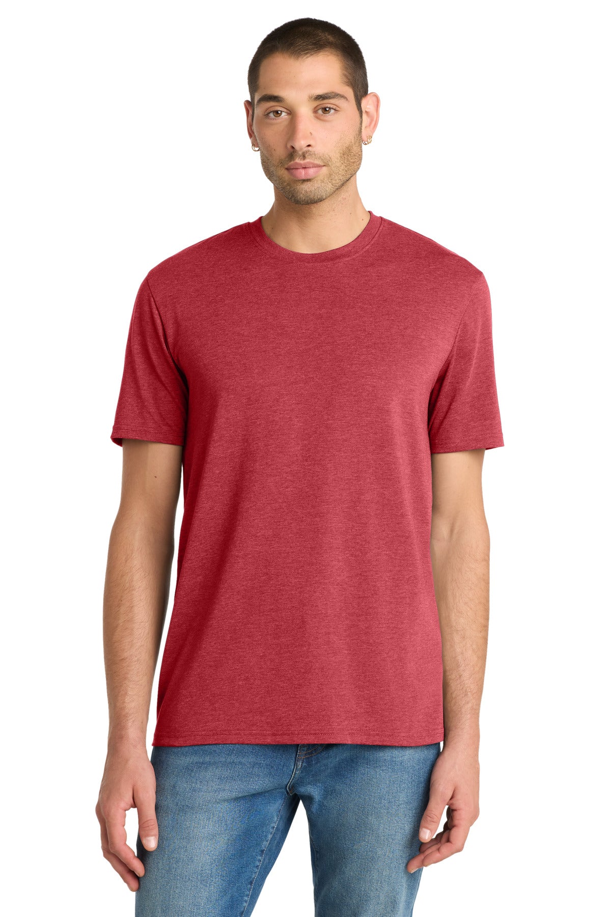 District Flex Tee DT7500 - Heathered Red - front
