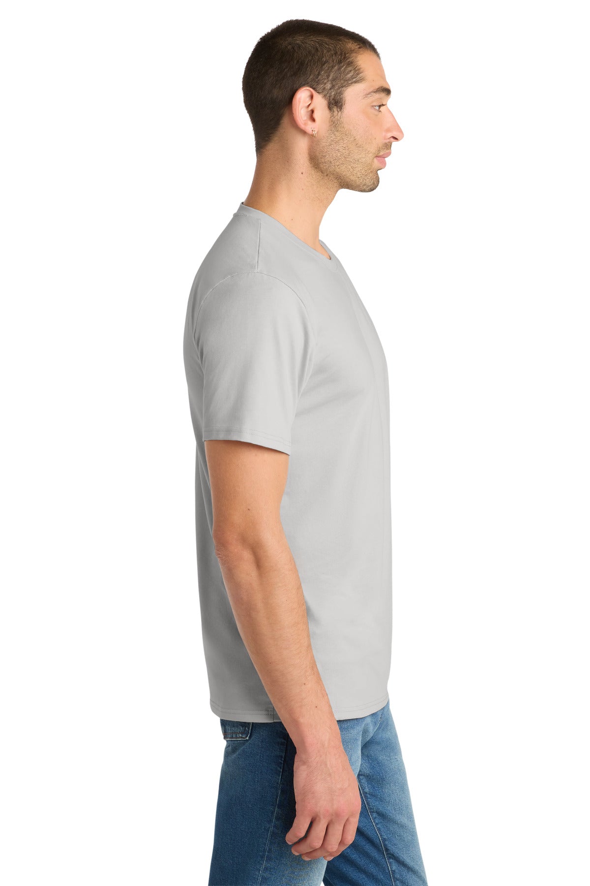 District Flex Tee DT7500 - Silver Mist - side