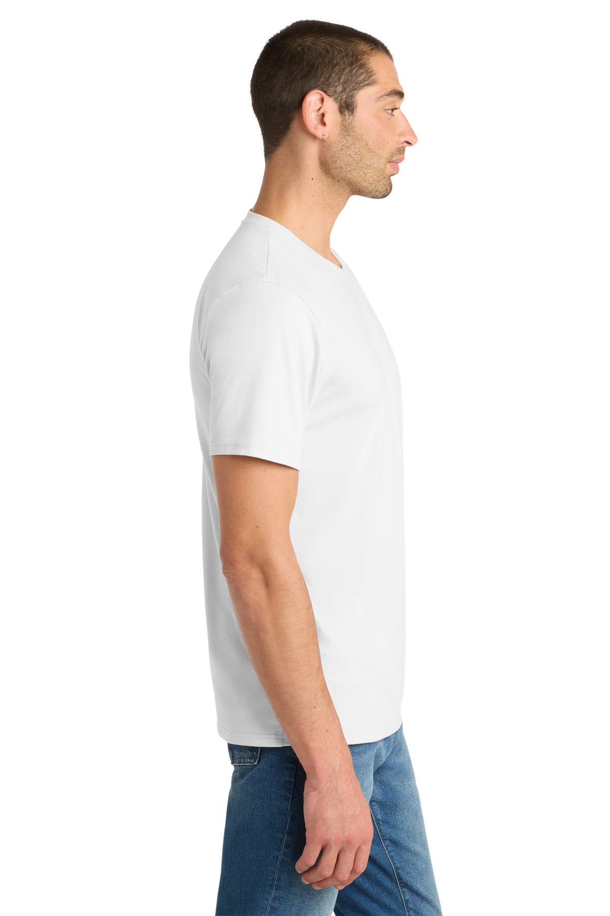 District Flex Tee DT7500 - White - side