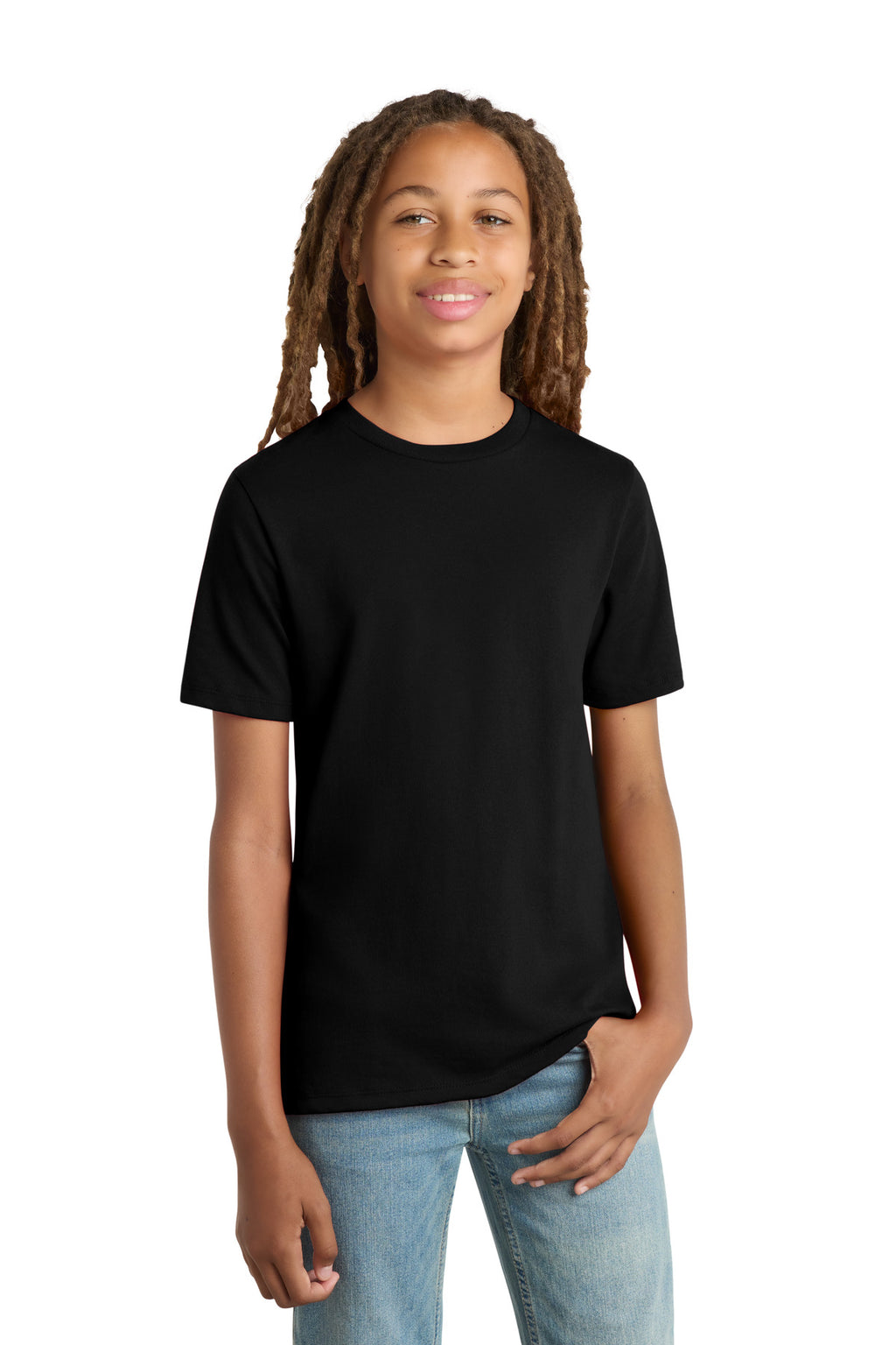 District Youth Re-Tee DT8000Y - Black - front