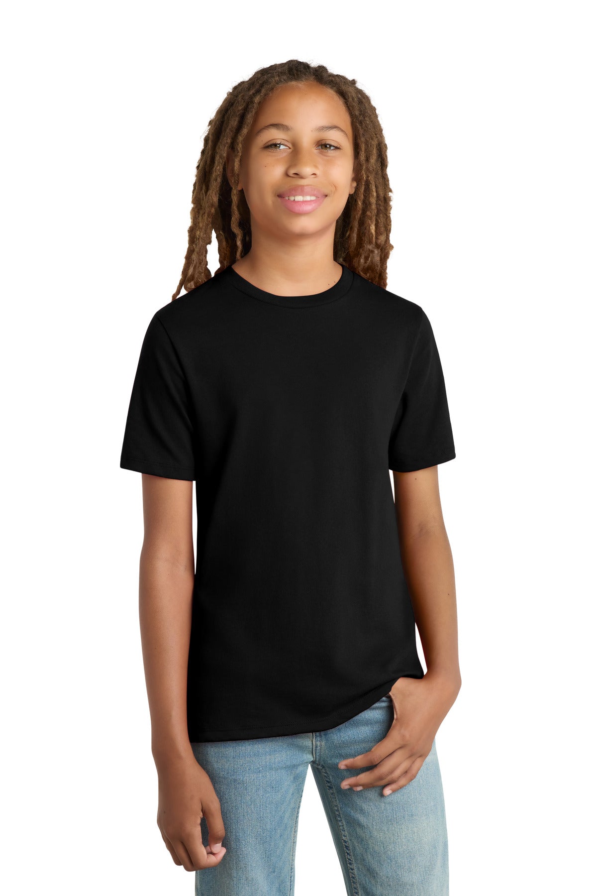 District Youth Re-Tee DT8000Y - Black - front