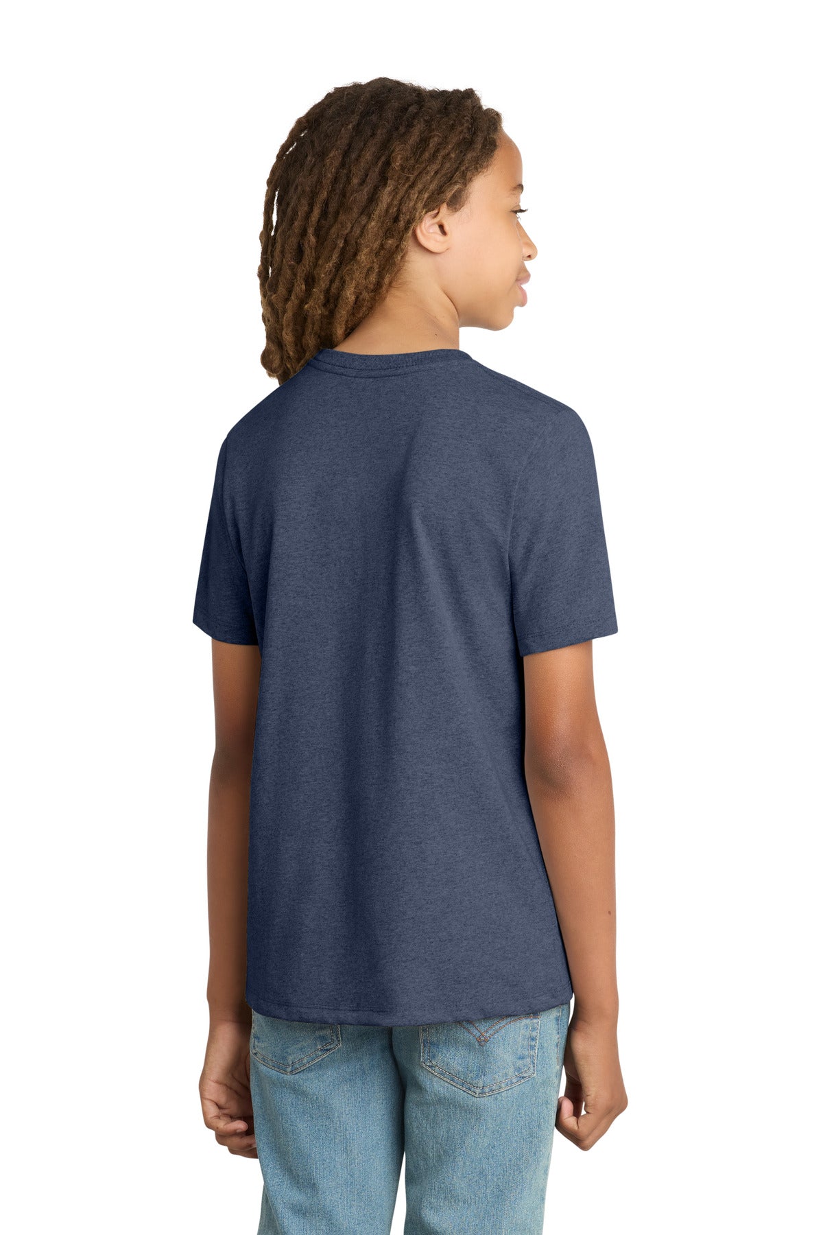 District Youth Re-Tee DT8000Y - Heathered Navy - back