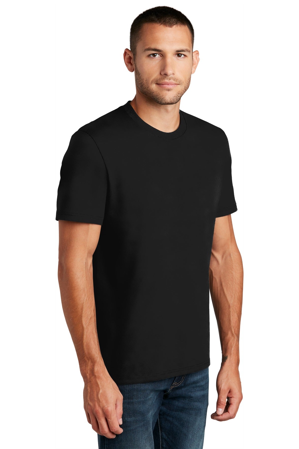 District Re-Tee DT8000 - Black - three_q