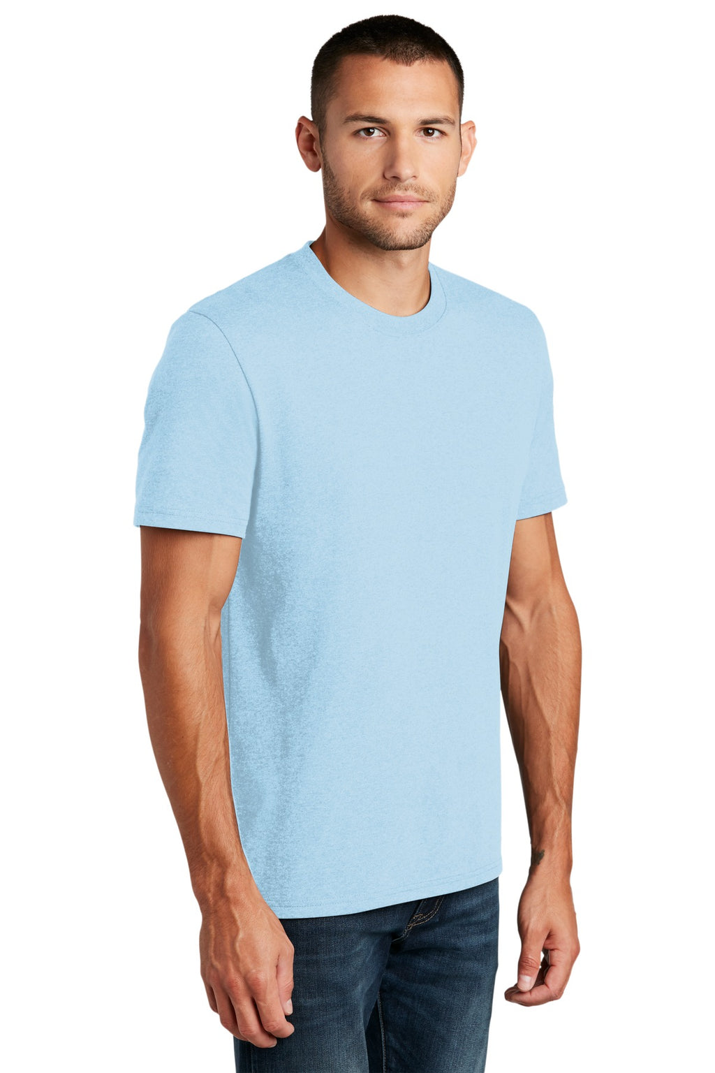 District Re-Tee DT8000 - Crystal Blue - three_q