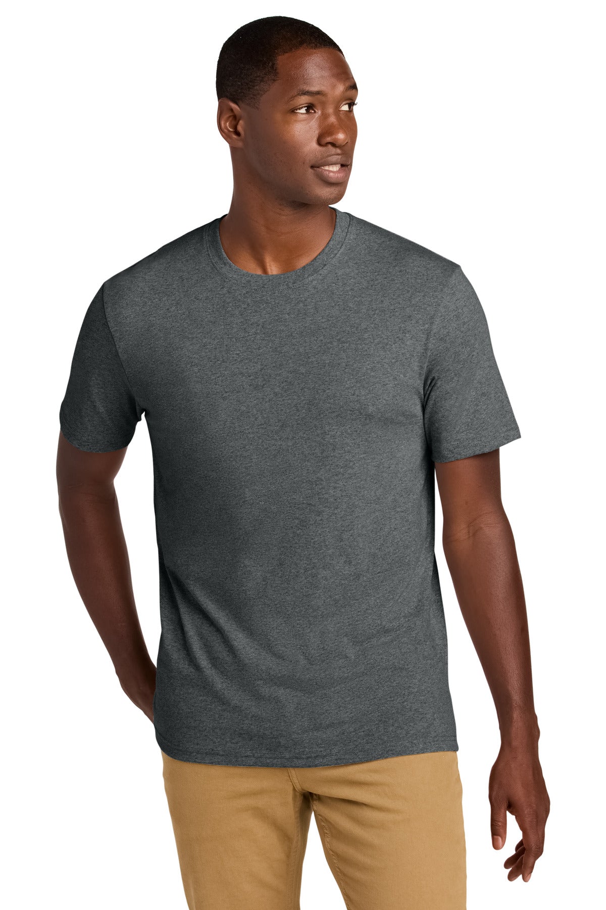District Re-Tee DT8000 - Deep Grey Heather - front
