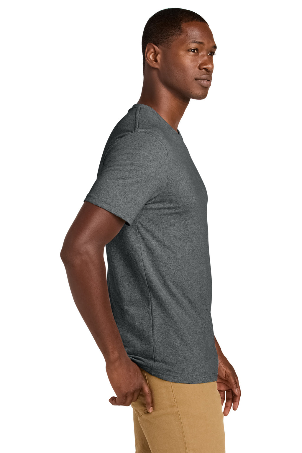 District Re-Tee DT8000 - Deep Grey Heather - side
