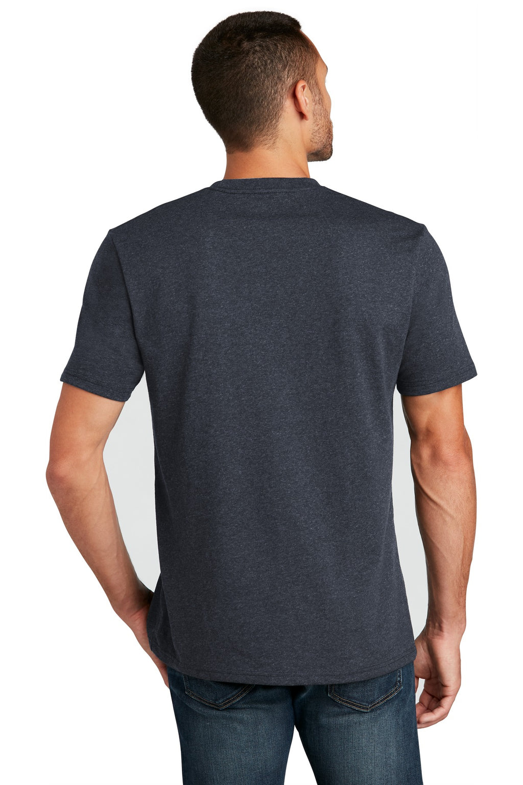 District Re-Tee DT8000 - Heathered Navy - back