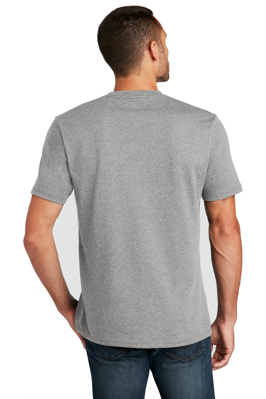 District Re-Tee DT8000 - Light Heather Grey - back