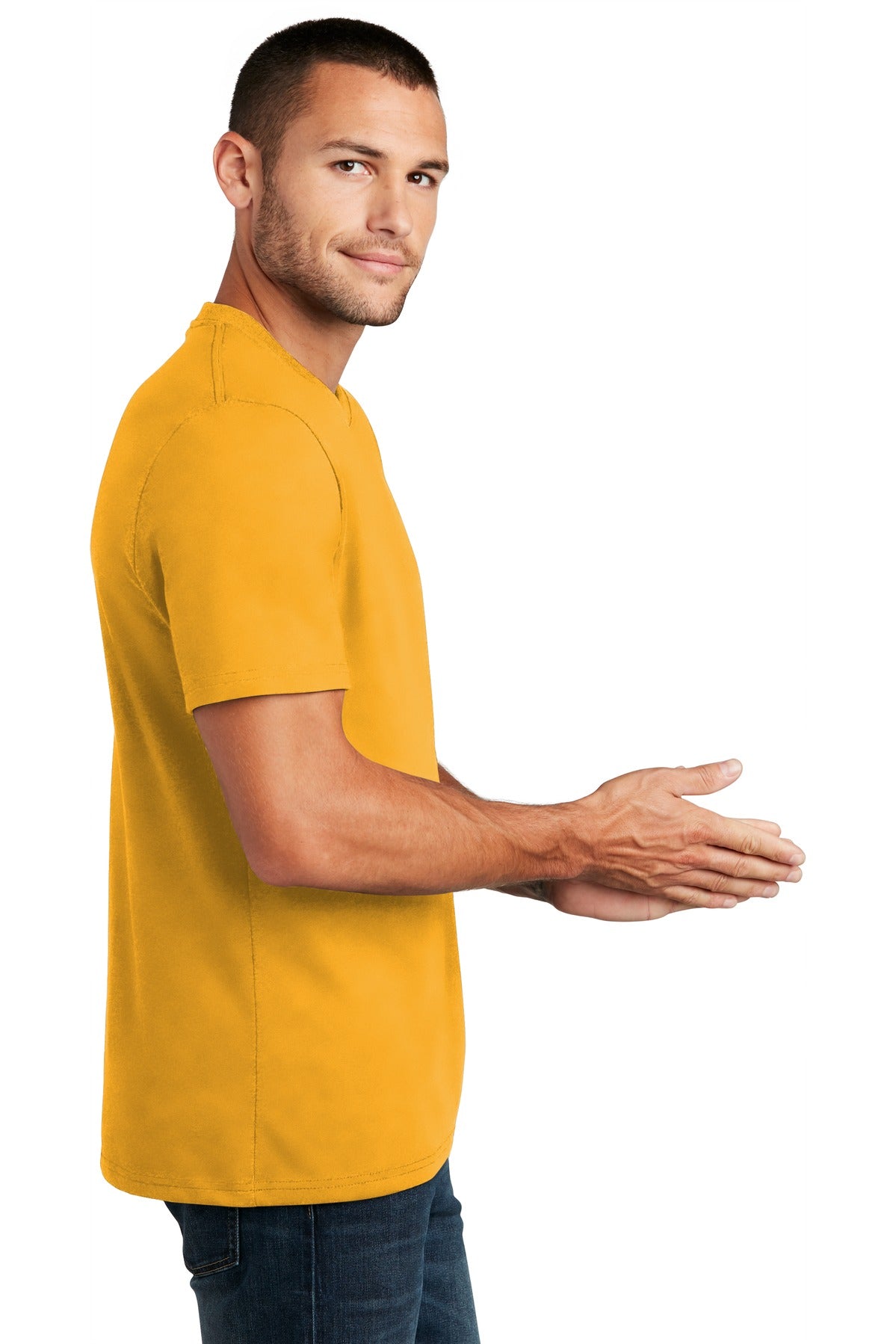 District Re-Tee DT8000 - Maize Yellow - side