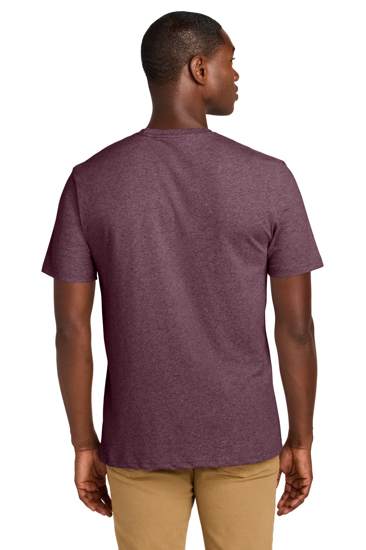 District Re-Tee DT8000 - Maroon Heather - back
