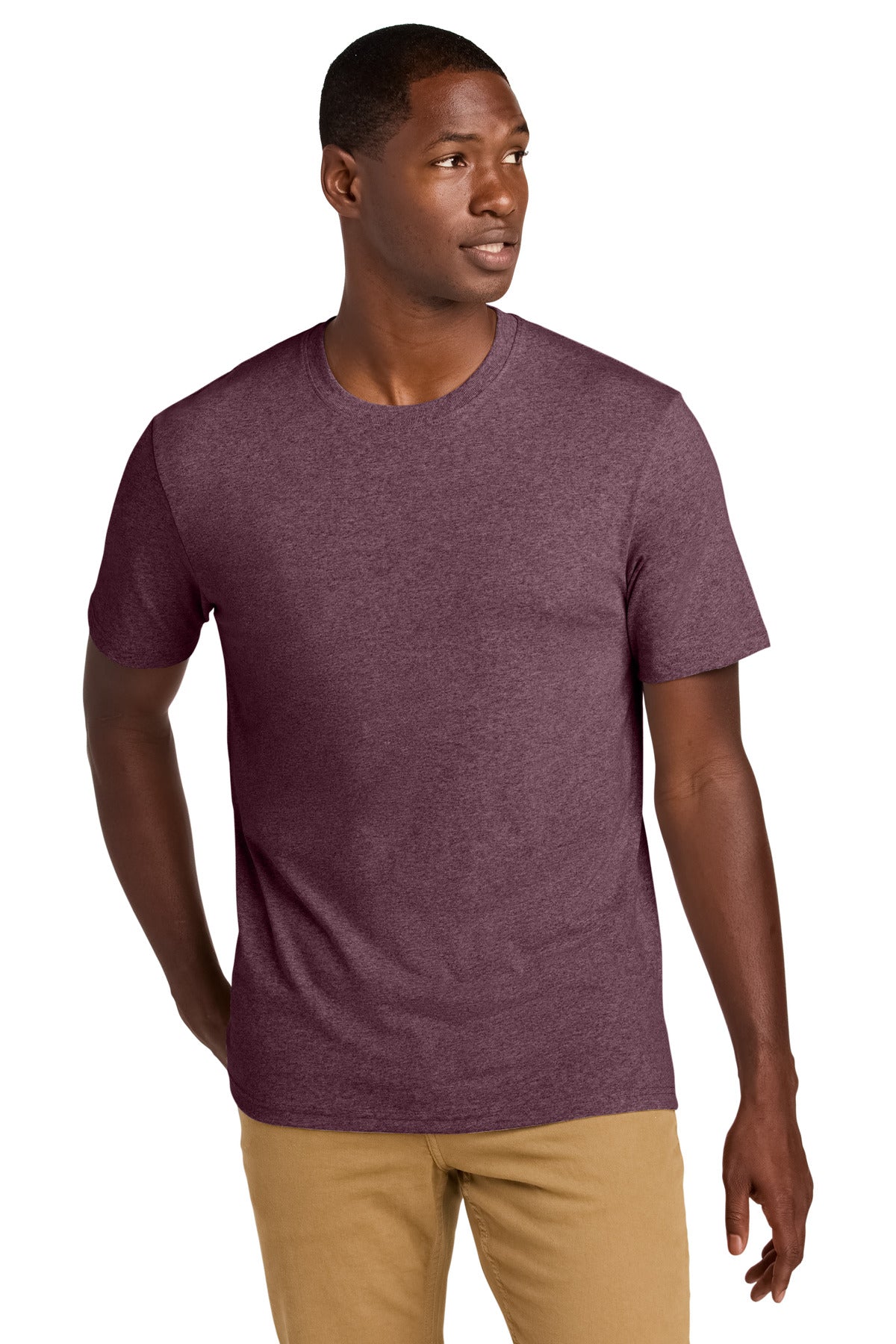 District Re-Tee DT8000 - Maroon Heather - front