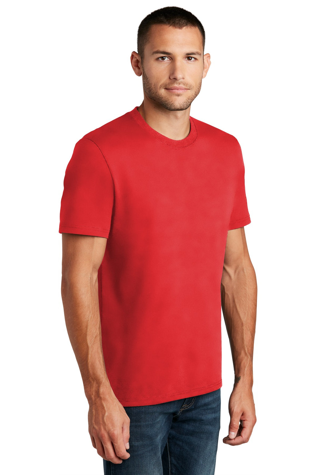 District Re-Tee DT8000 - Ruby Red - three_q