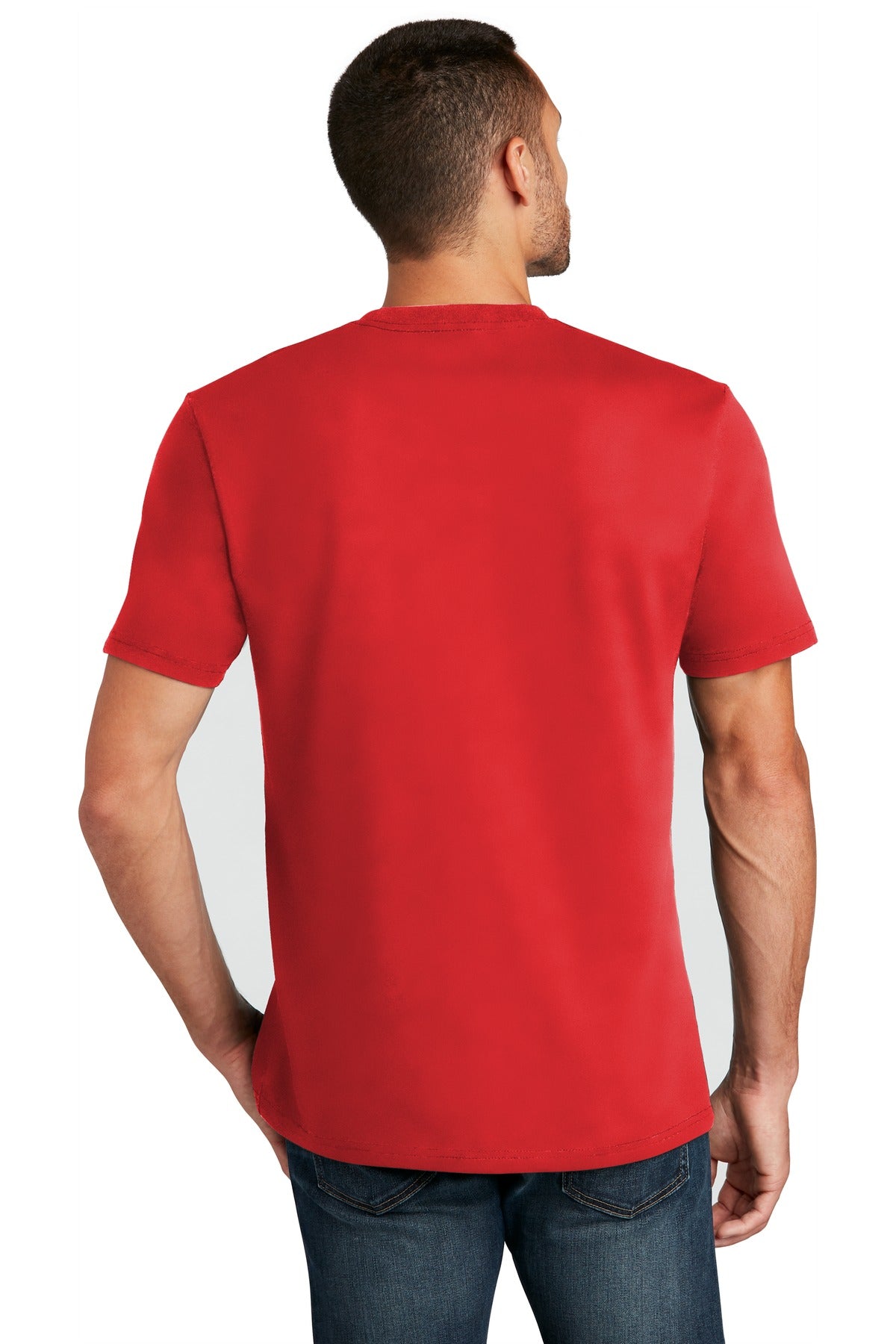 District Re-Tee DT8000 - Ruby Red - back