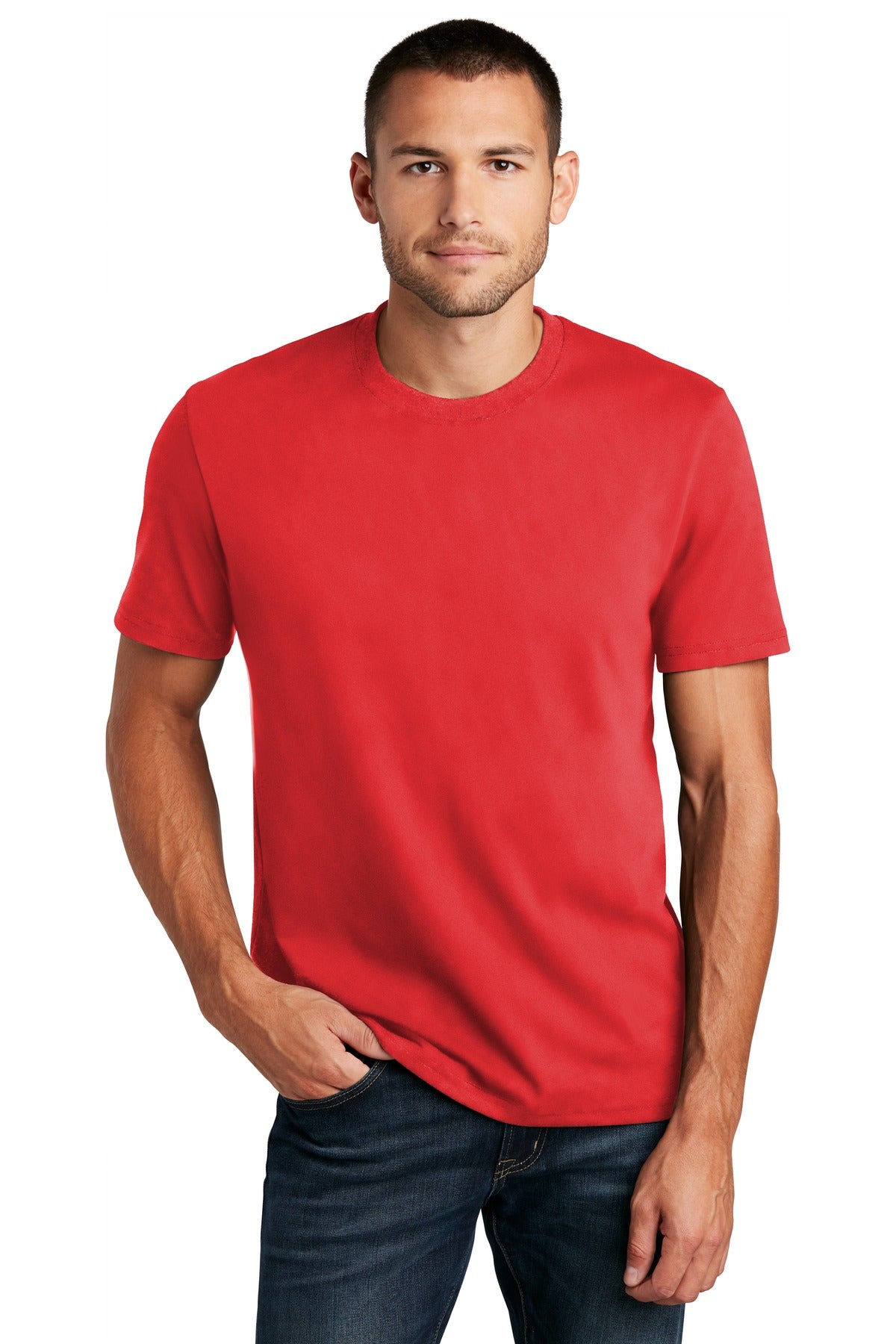 District Re-Tee DT8000 - Ruby Red - front
