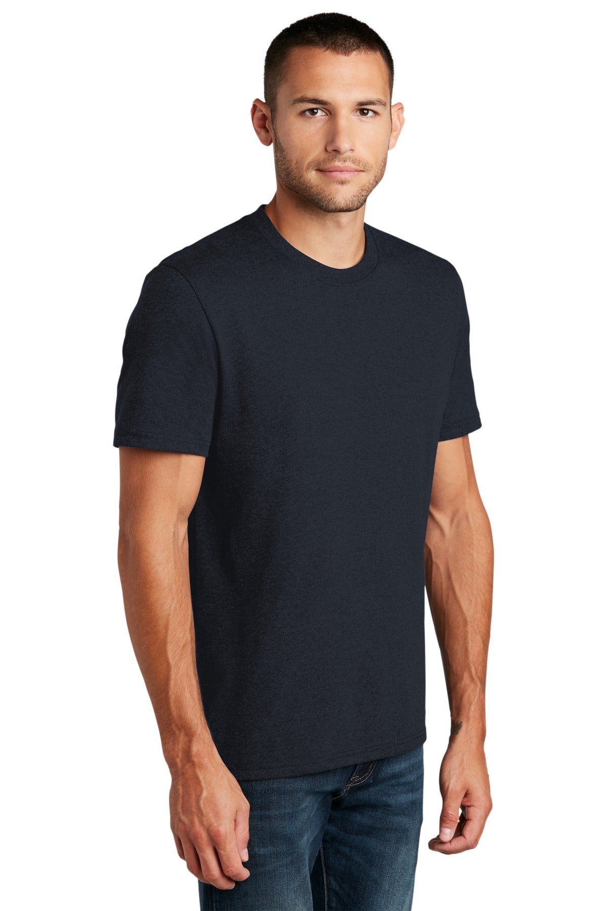 District Re-Tee DT8000 - True Navy - three_q