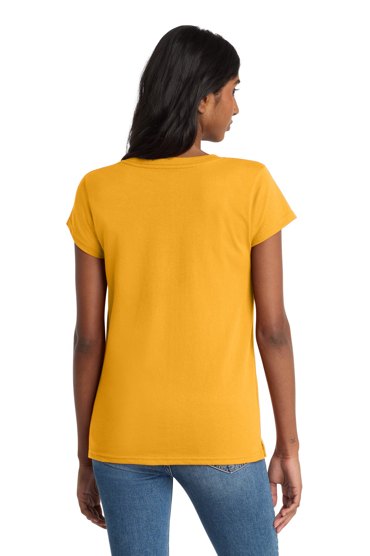 District Women's Re-Tee V-Neck DT8001 - Maize Yellow - back