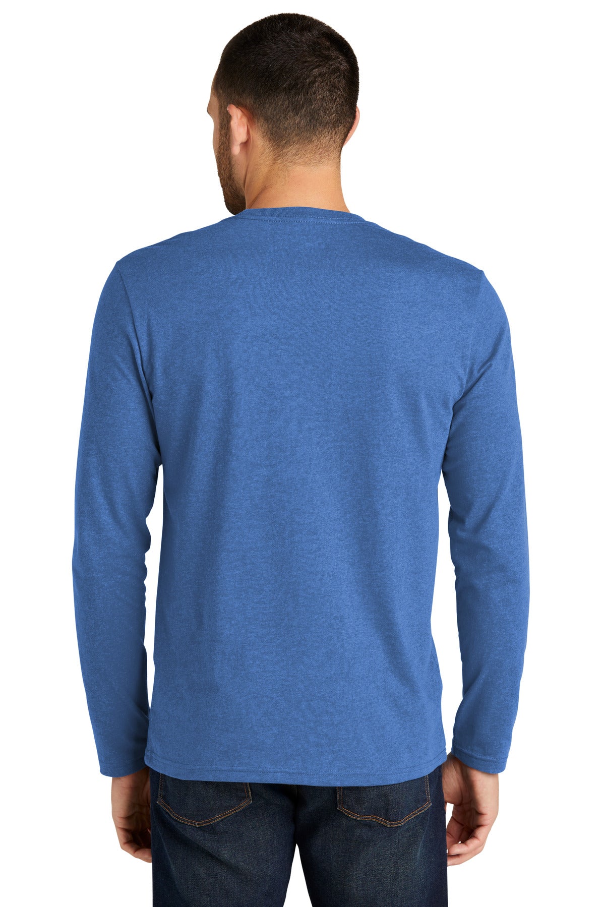 District Re-Tee Long Sleeve DT8003 - Blue Heather - back