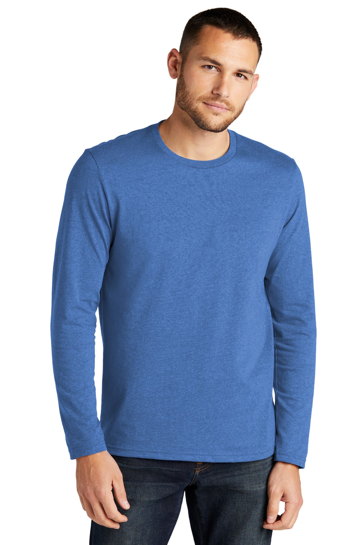 District Re-Tee Long Sleeve DT8003 - Blue Heather - front