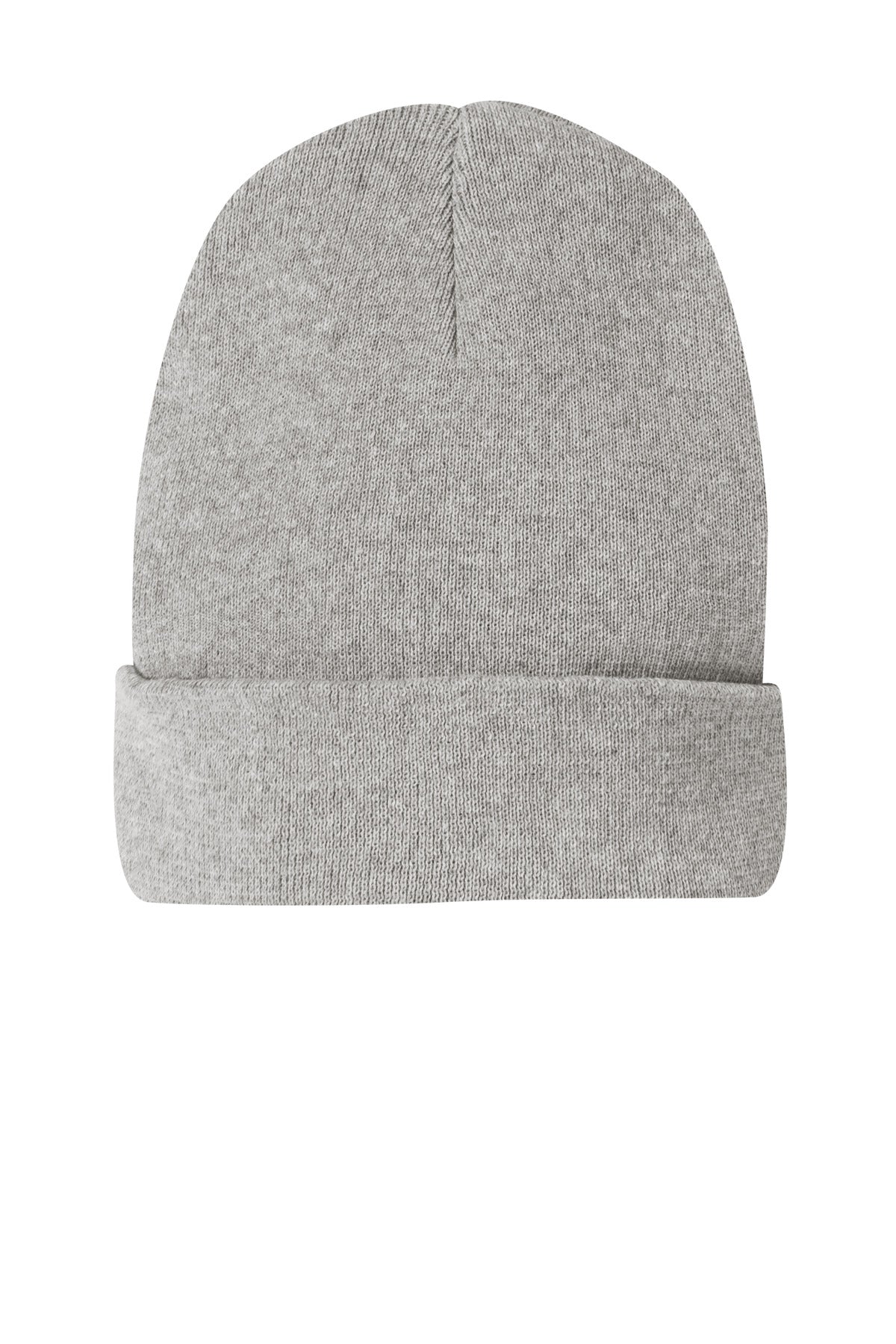 District Re-Beanie DT815 - Light Heather Grey - front