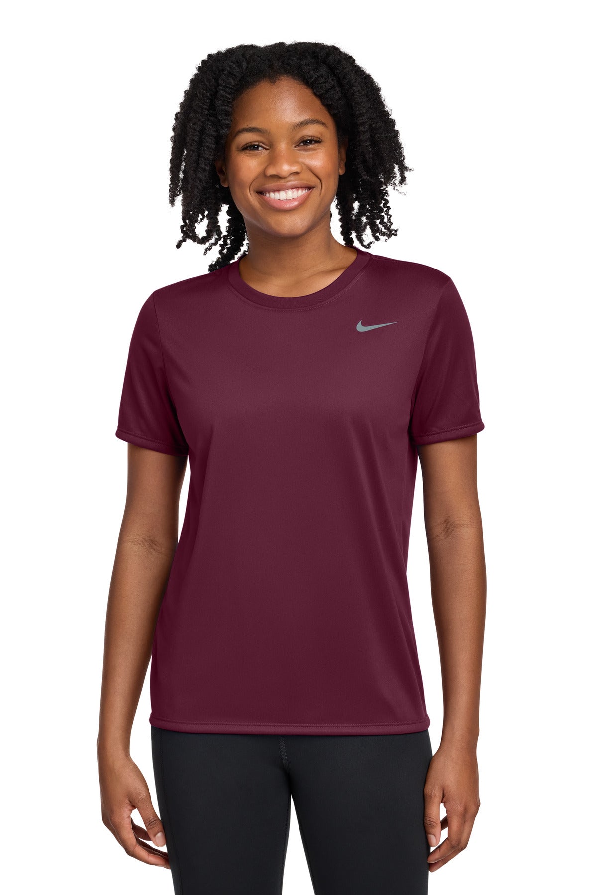 Nike Women's Team rLegend Tee DV7312 - Deep Maroon - front