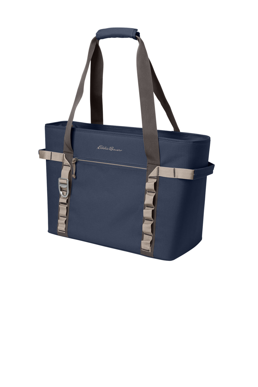Eddie Bauer Max Cool Tote Cooler EB801 - River Blue Navy/ Chrome - front