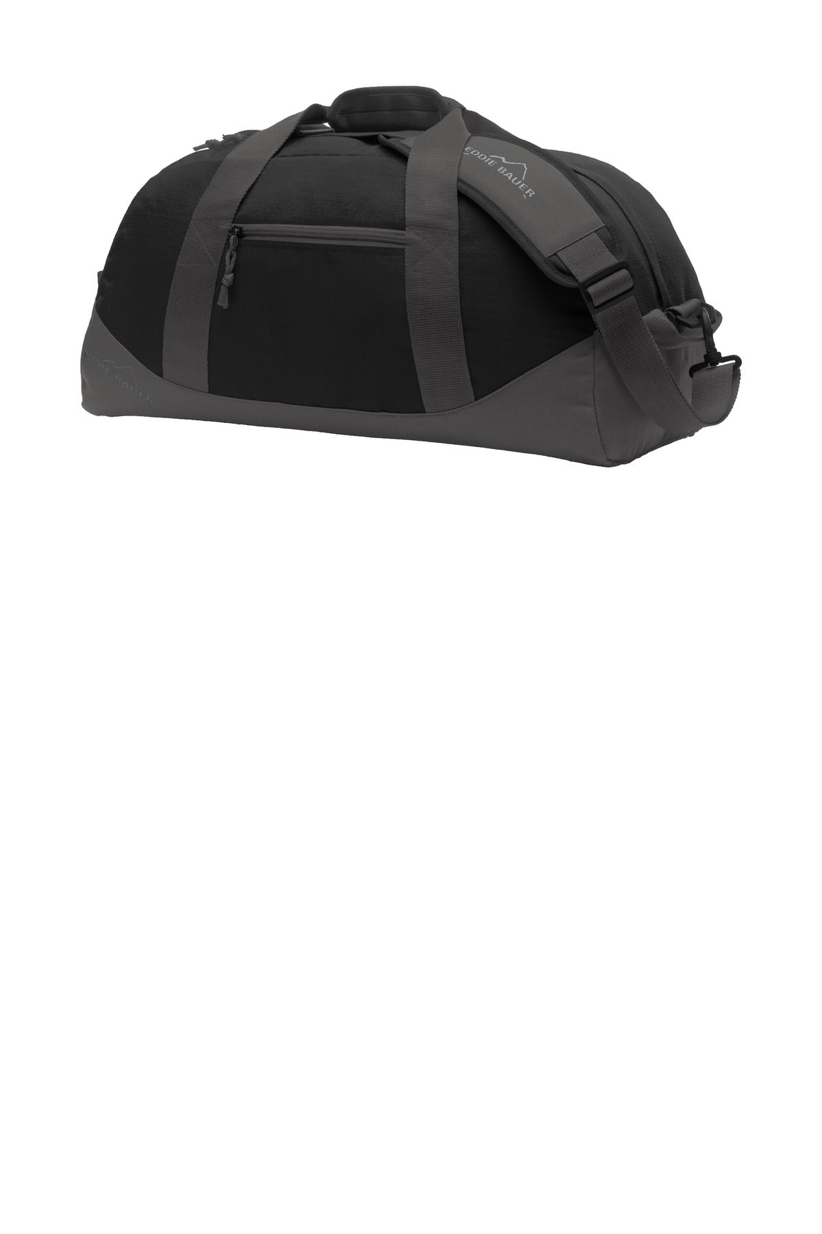 Eddie Bauer Medium Ripstop Duffel. EB900 - Black/ Grey Steel - front