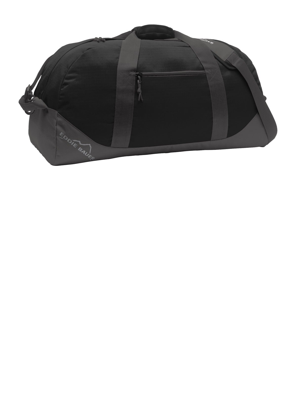 Eddie Bauer Large Ripstop Duffel. EB901 - Black/ Grey Steel - front