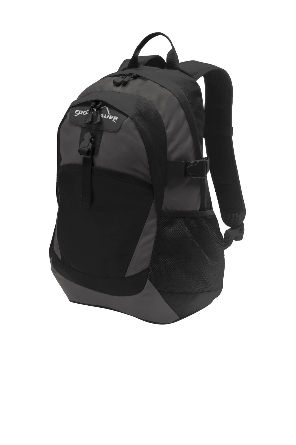 Eddie Bauer Ripstop Backpack. EB910 - Black/ Grey Steel - front