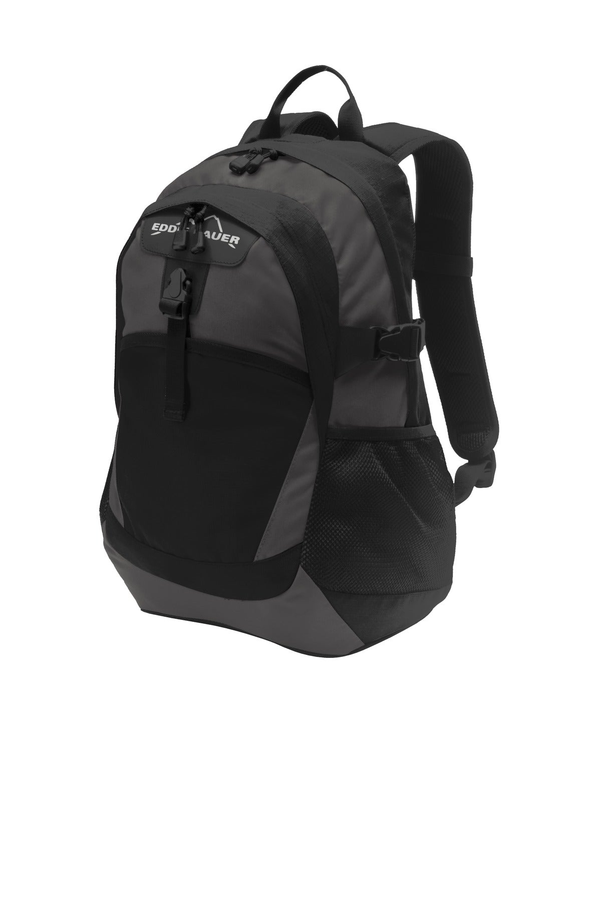 Eddie Bauer Ripstop Backpack. EB910 - Black/ Grey Steel - front